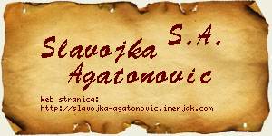 Slavojka Agatonović vizit kartica